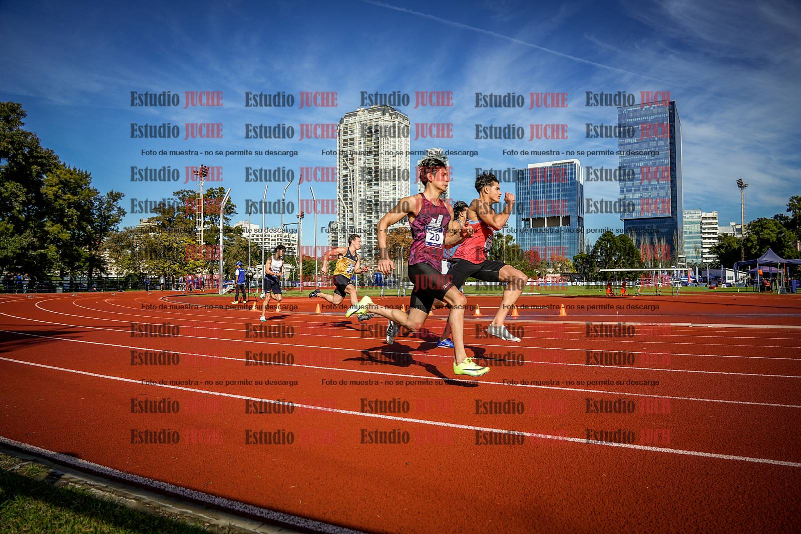 Fotos de los 200 m de varones