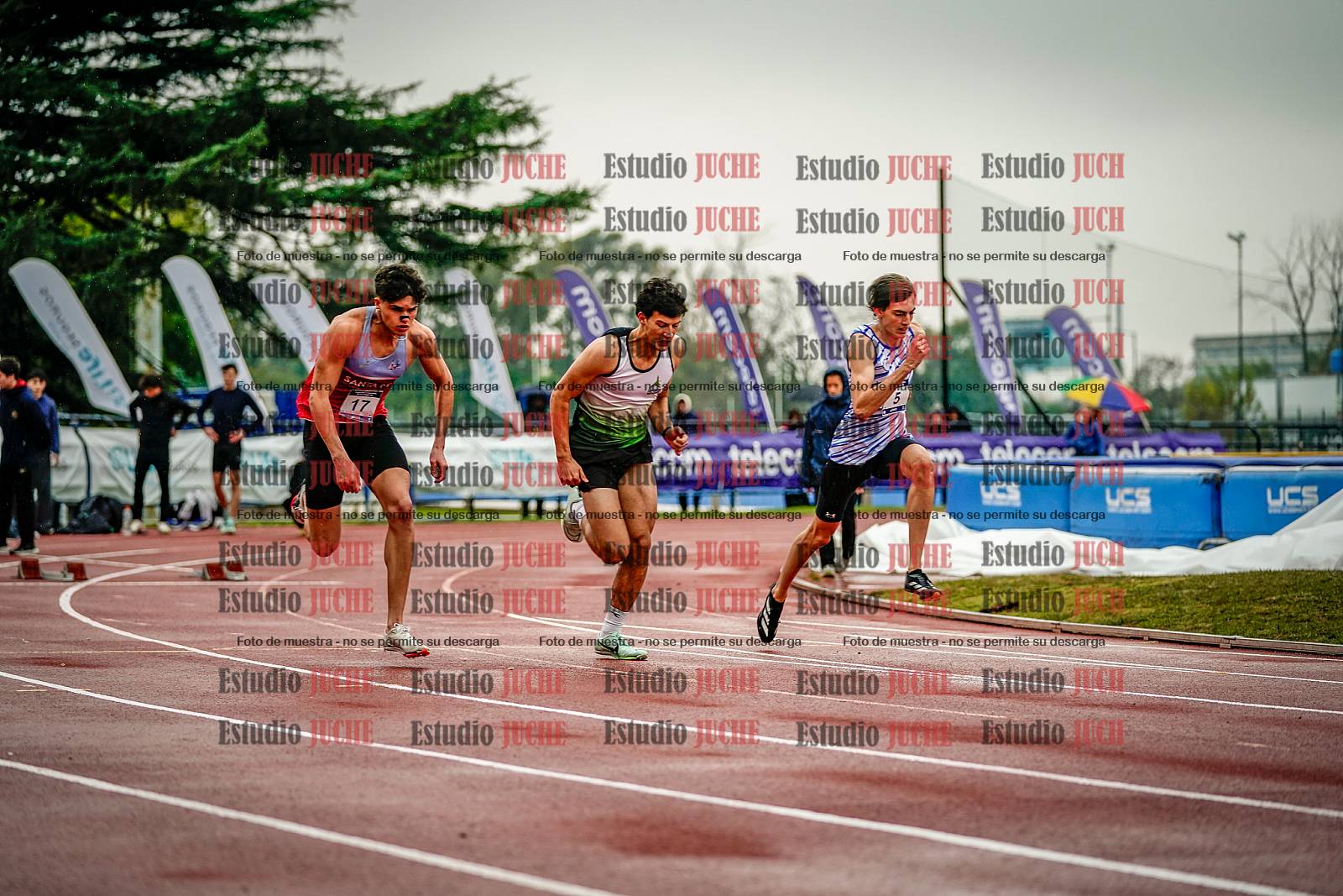 Fotos de los 100 m llanos de varones