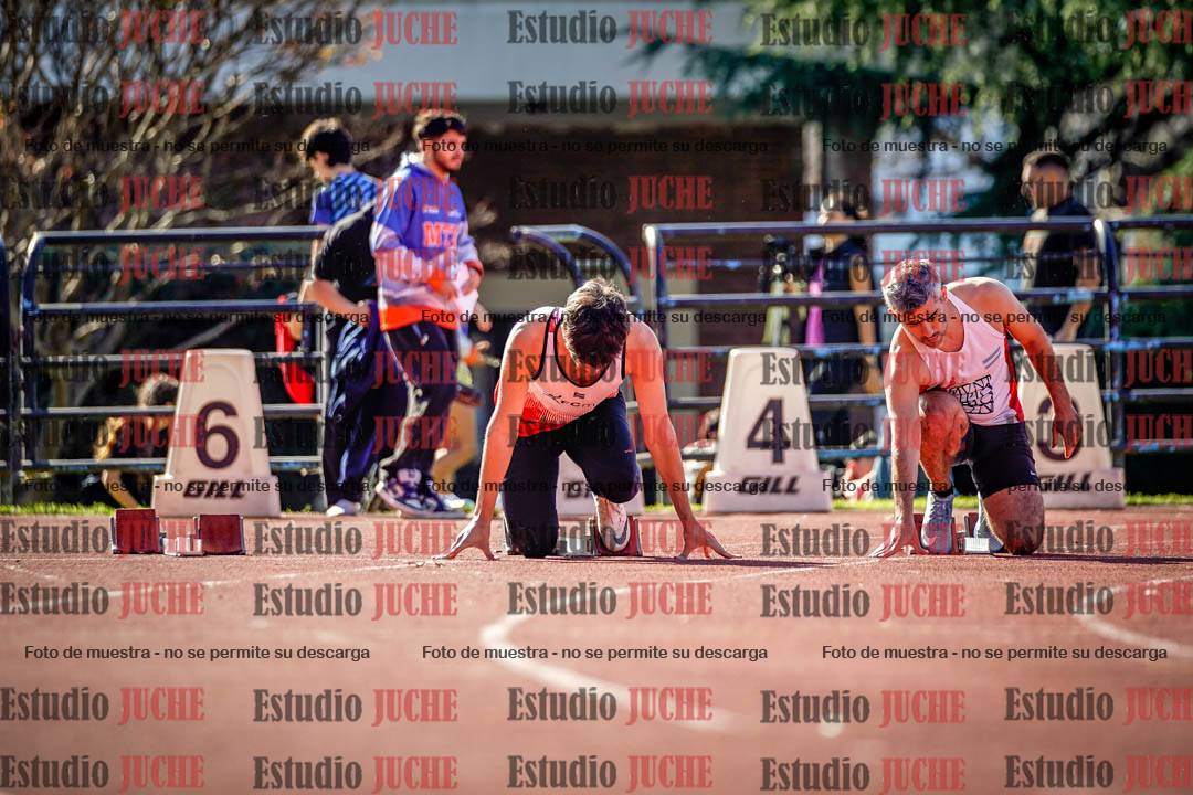 Fotos de los 100 m llanos de varones