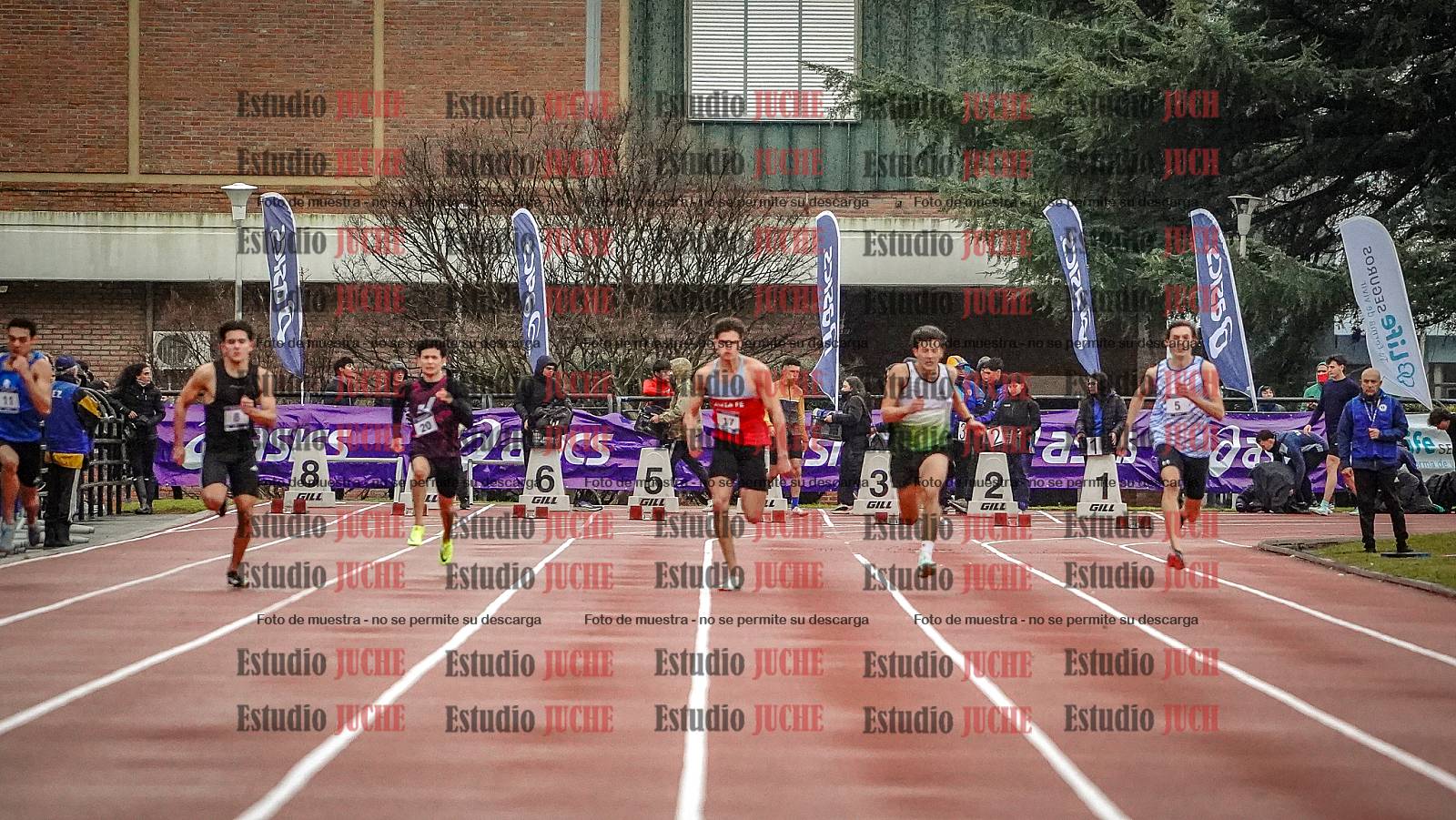 Fotos de los 100 m llanos de varones