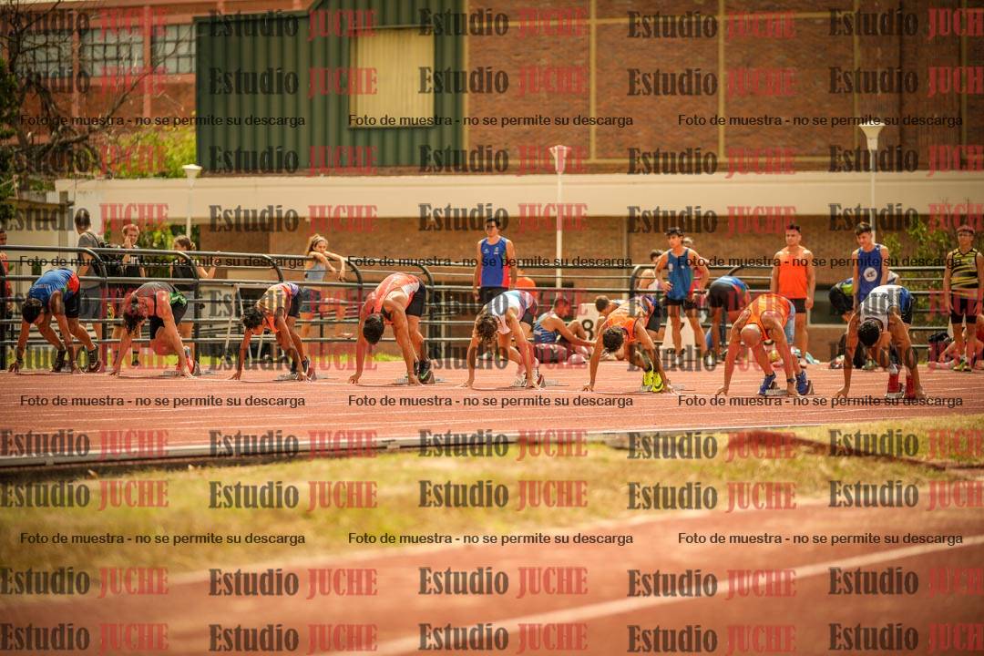 Fotos de los 100 m llanos de varones