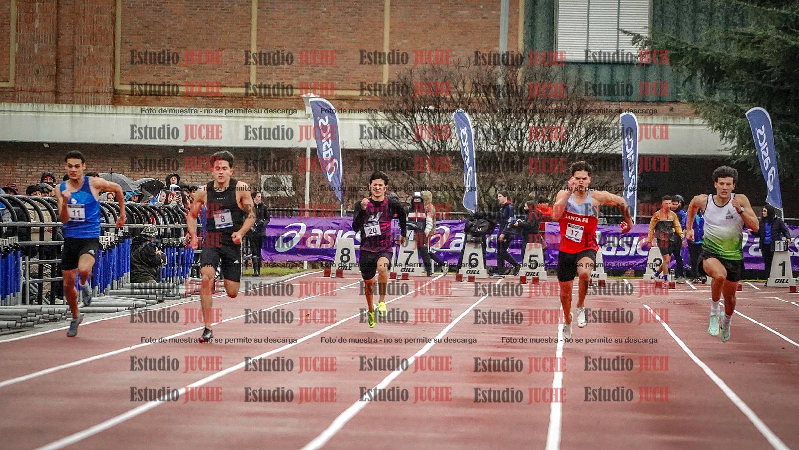 Fotos de los 100 m llanos de varones