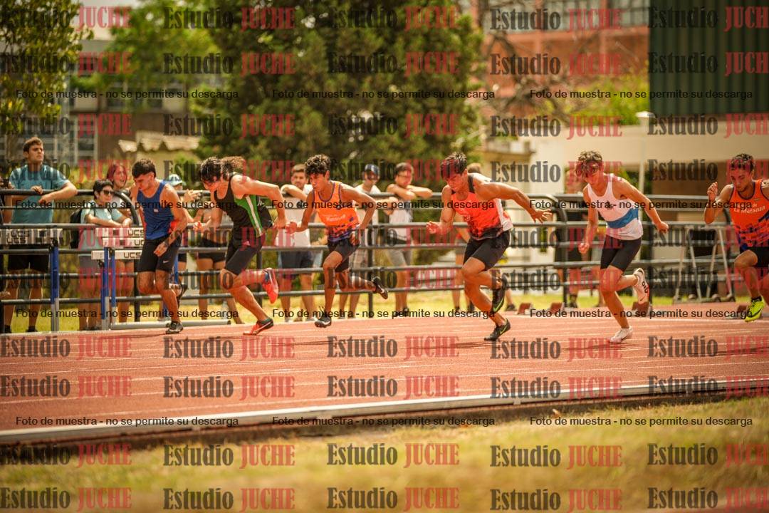 Fotos de los 100 m llanos de varones
