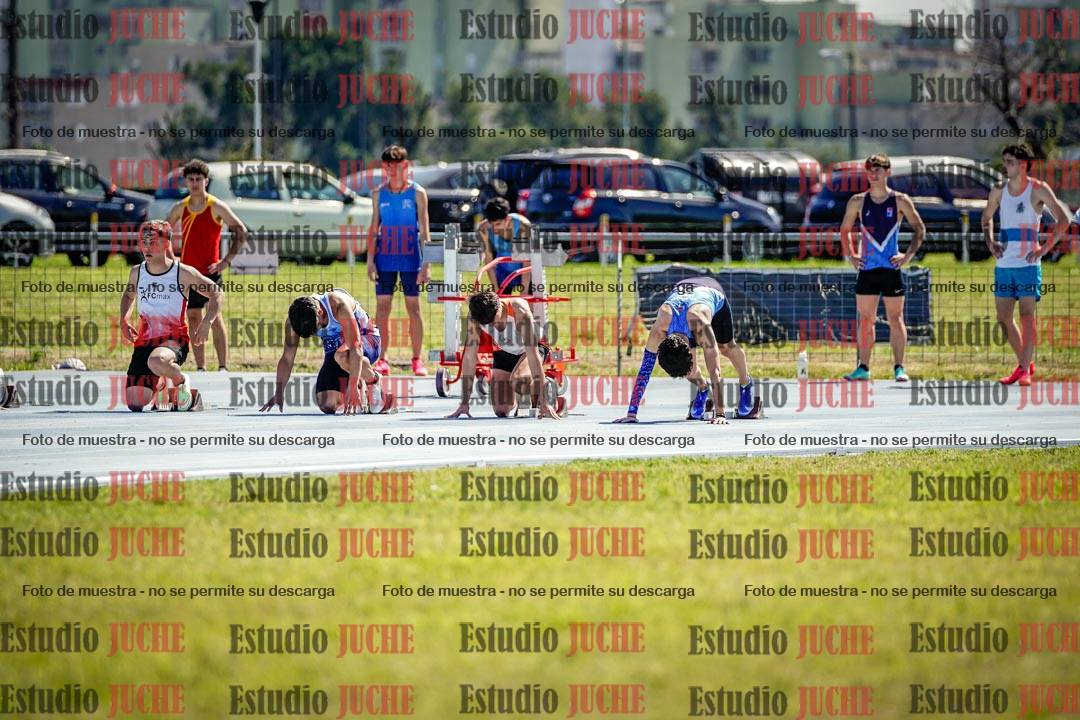 Fotos de los 100 m llanos de varones