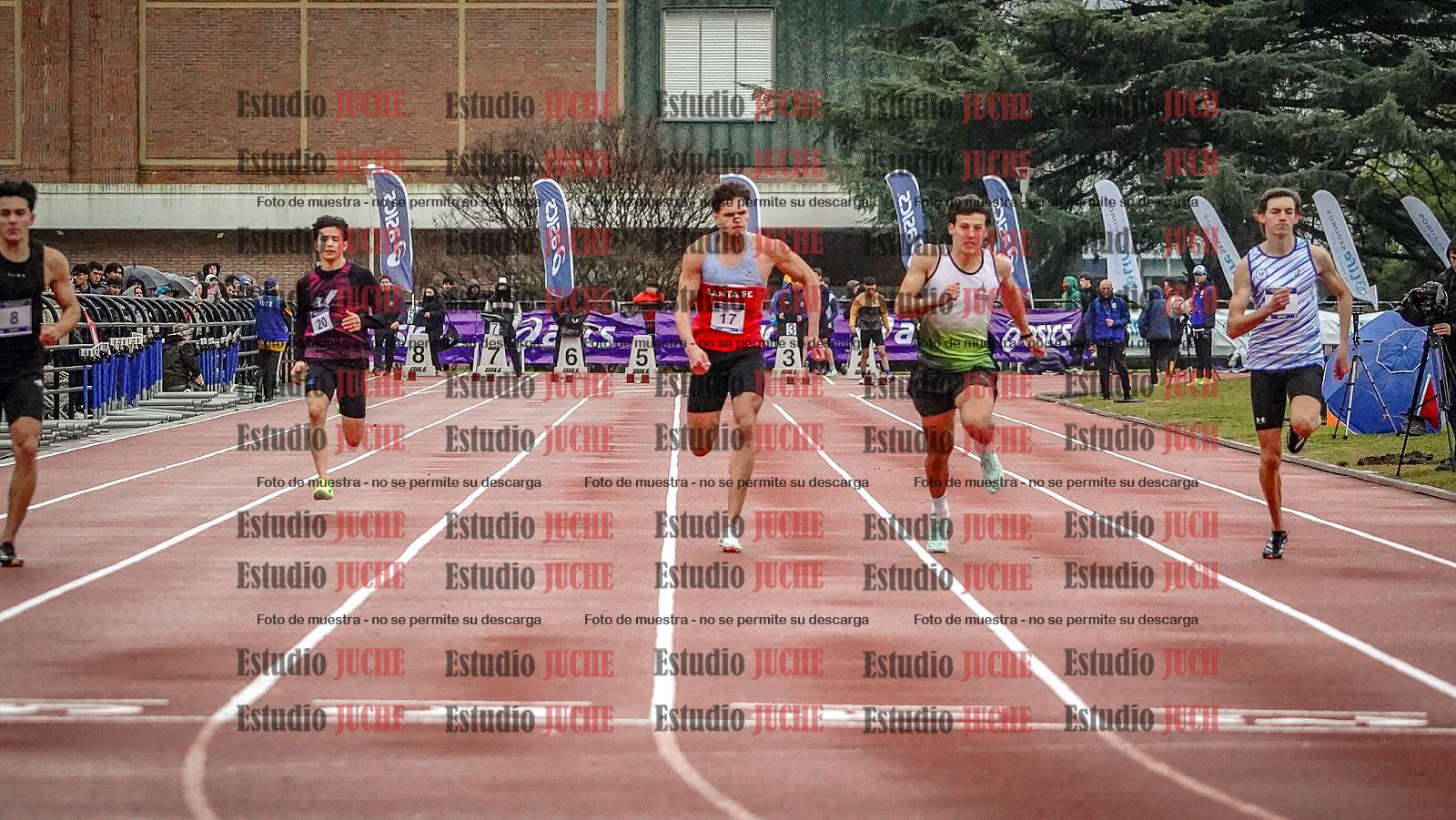 Fotos de los 100 m llanos de varones