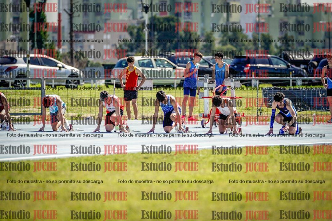 Fotos de los 100 m llanos de varones