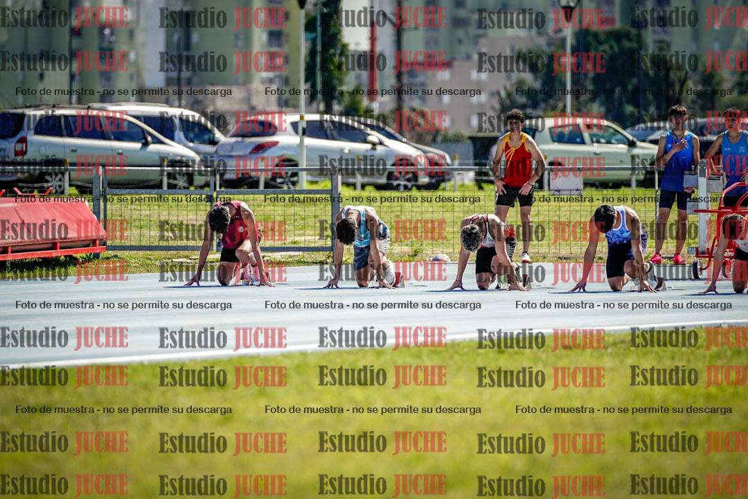 Fotos de los 100 m llanos de varones