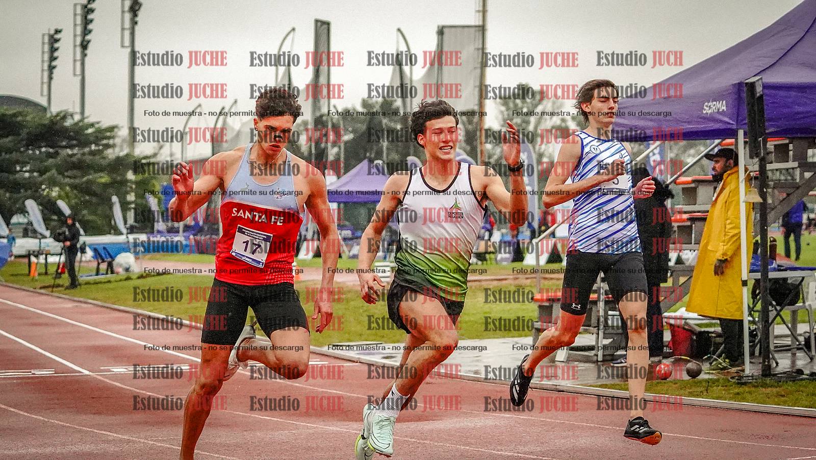 Fotos de los 100 m llanos de varones