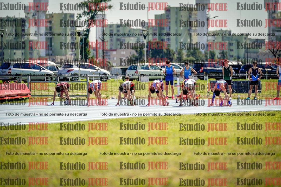 Fotos de los 100 m llanos de varones