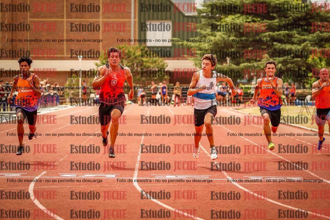 Fotos de los 100 m llanos de varones