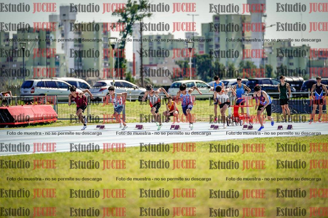 Fotos de los 100 m llanos de varones