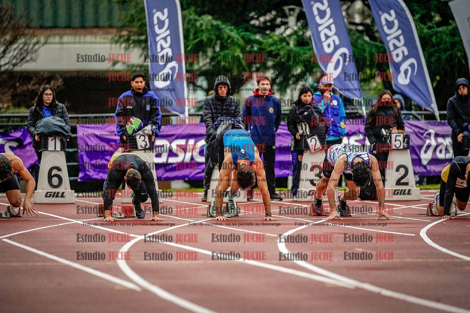 Fotos de los 100 m llanos de varones