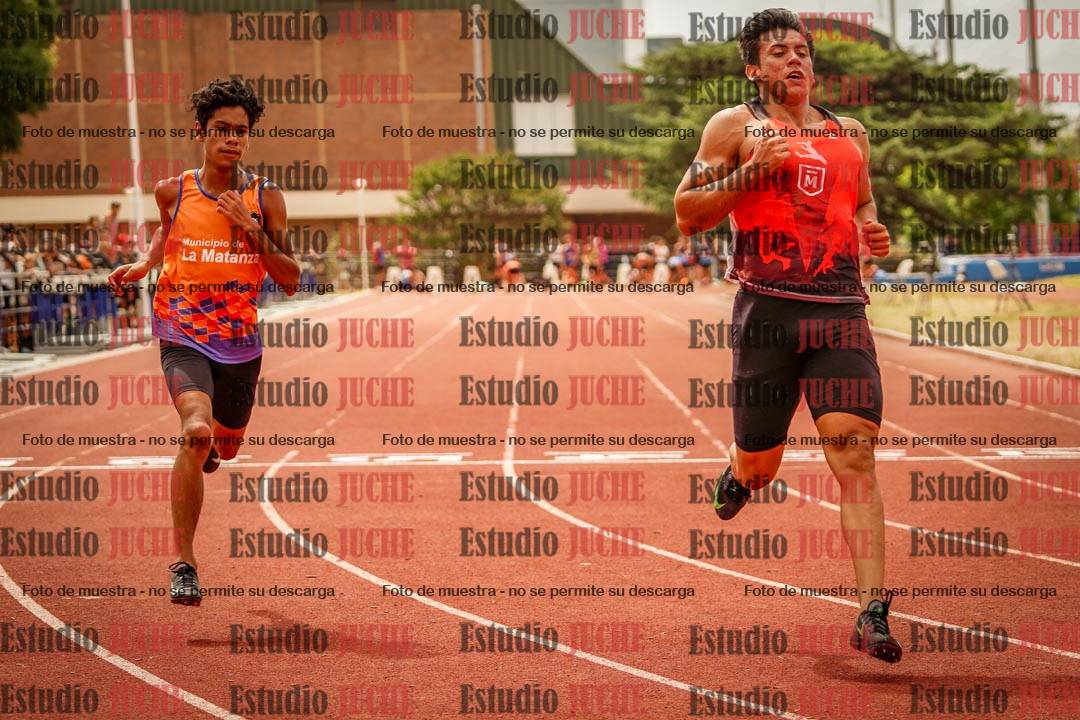 Fotos de los 100 m llanos de varones