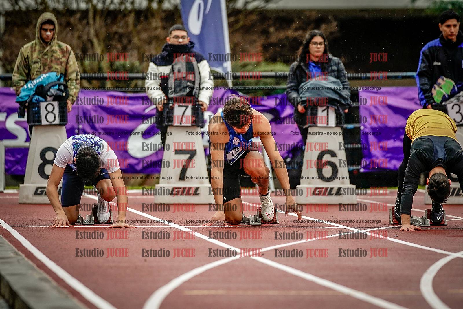 Fotos de los 100 m llanos de varones