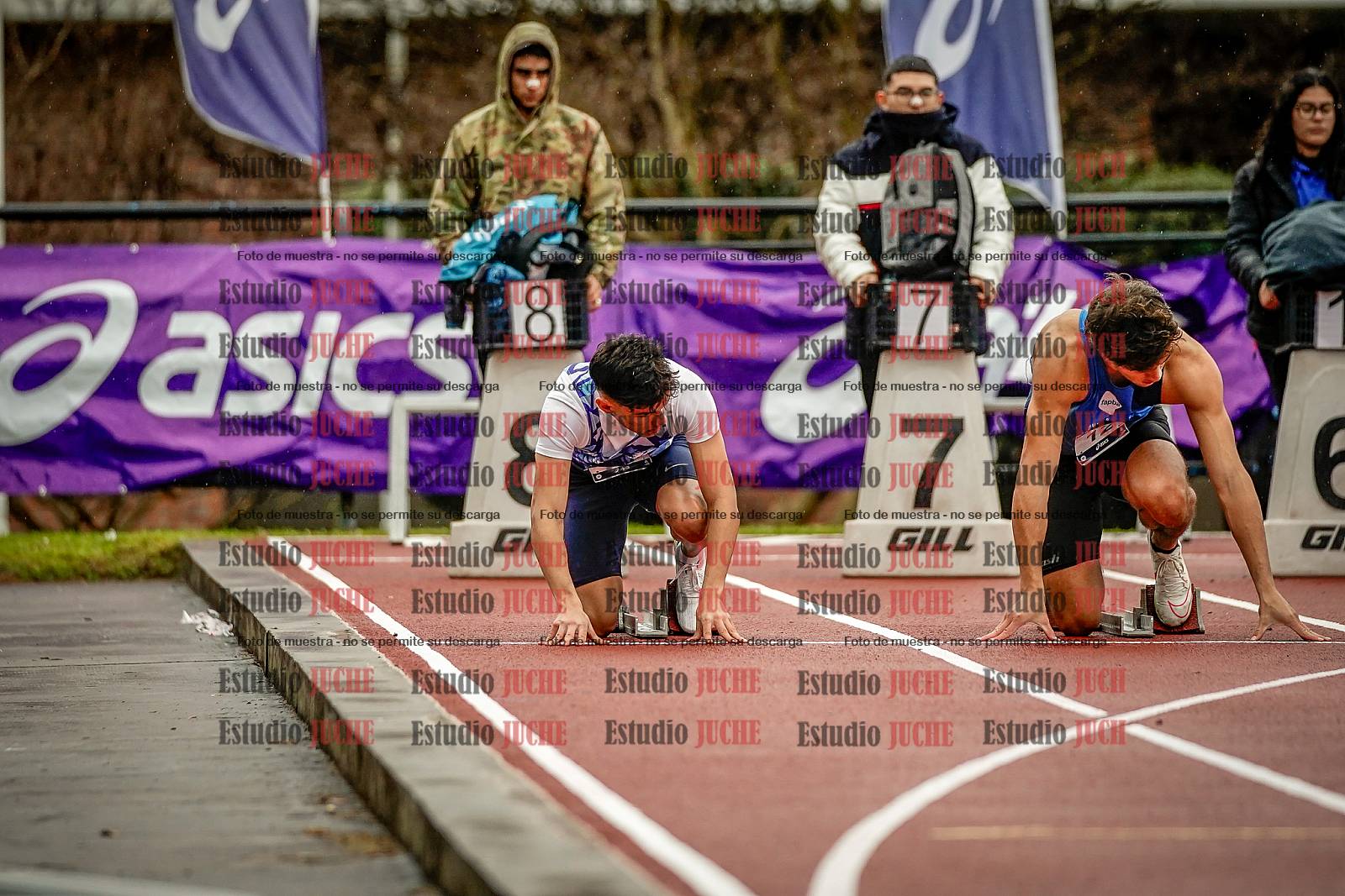 Fotos de los 100 m llanos de varones