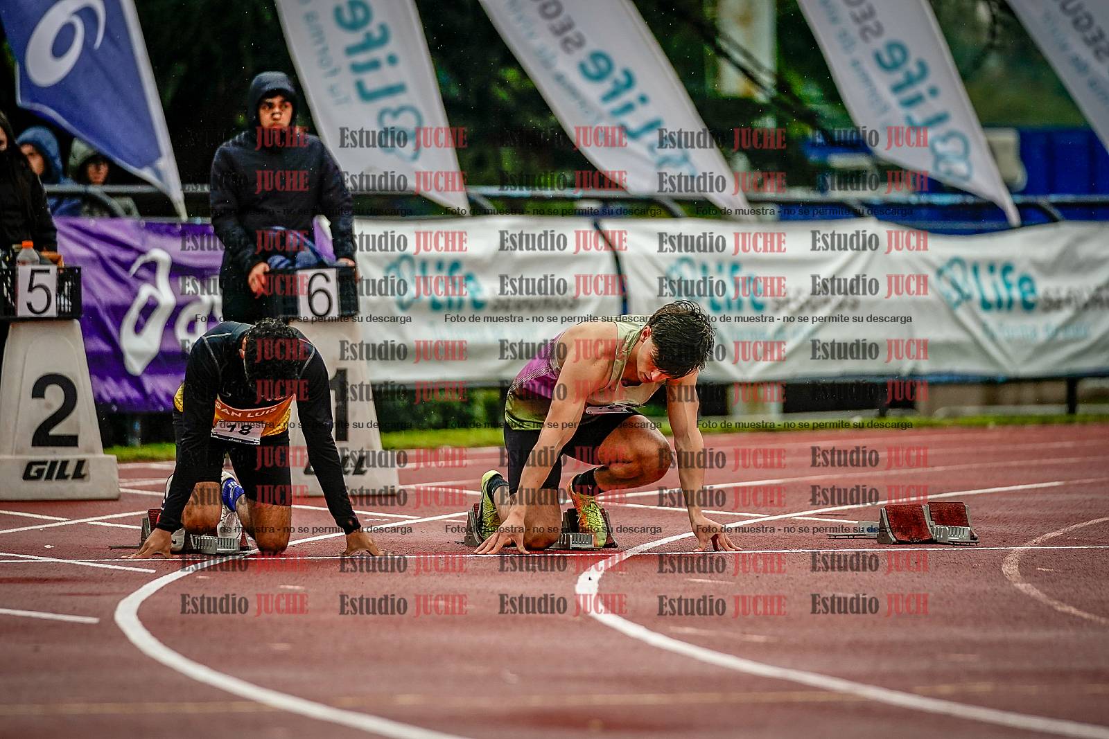 Fotos de los 100 m llanos de varones