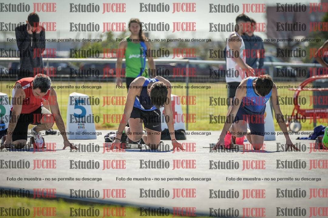 Fotos de los 100 m llanos de varones