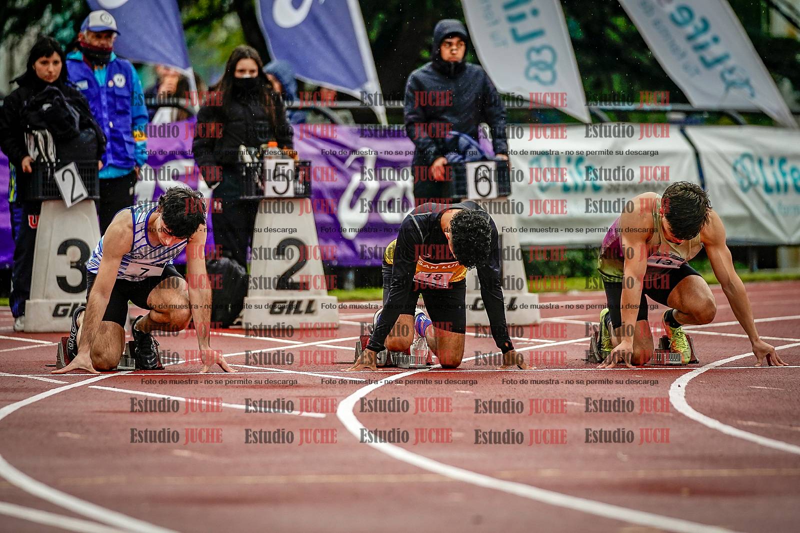 Fotos de los 100 m llanos de varones