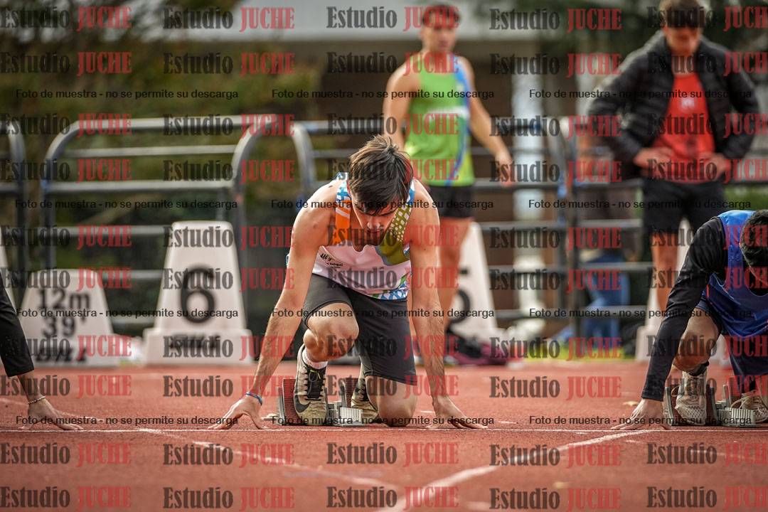 Fotos de los 100 m llanos de varones