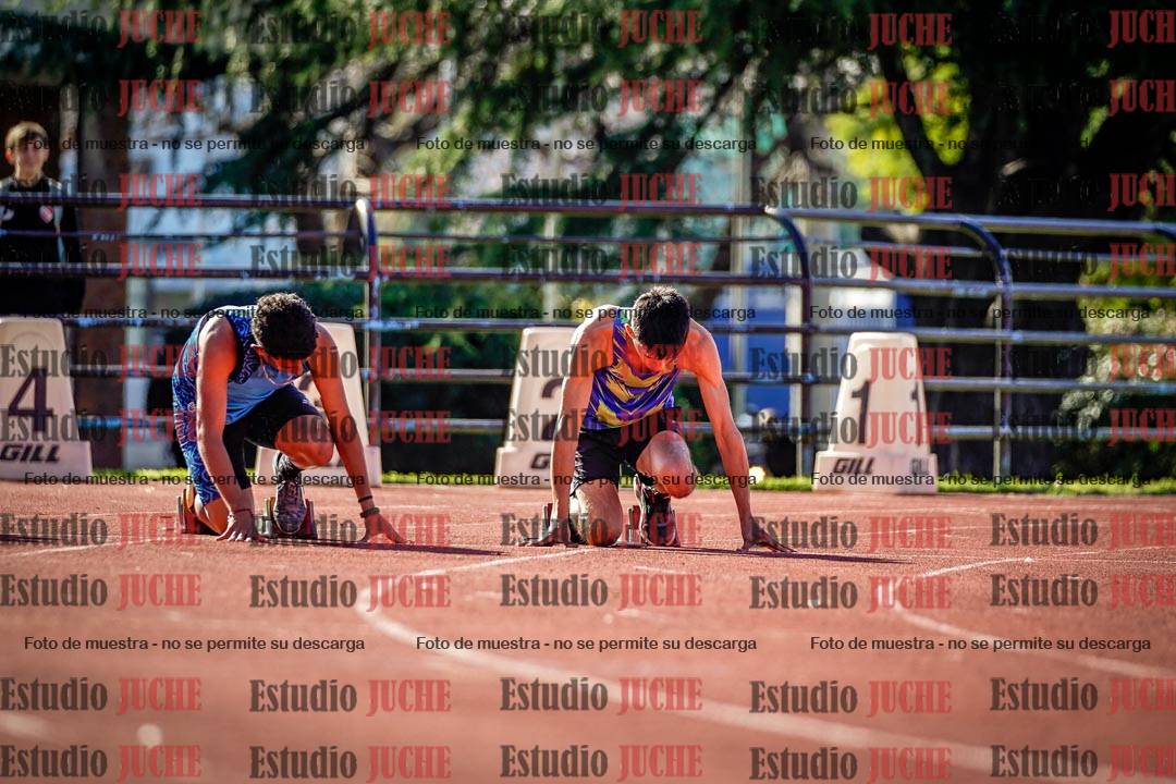 Fotos de los 100 m llanos de varones