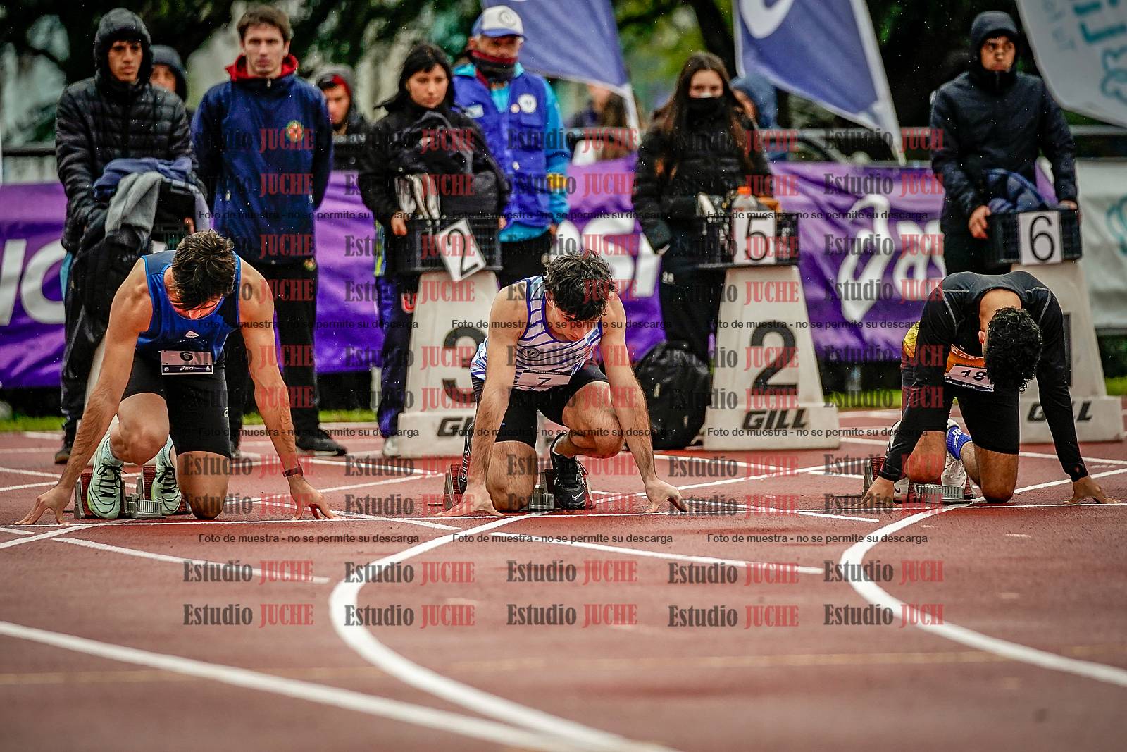 Fotos de los 100 m llanos de varones