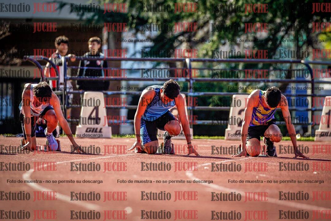 Fotos de los 100 m llanos de varones