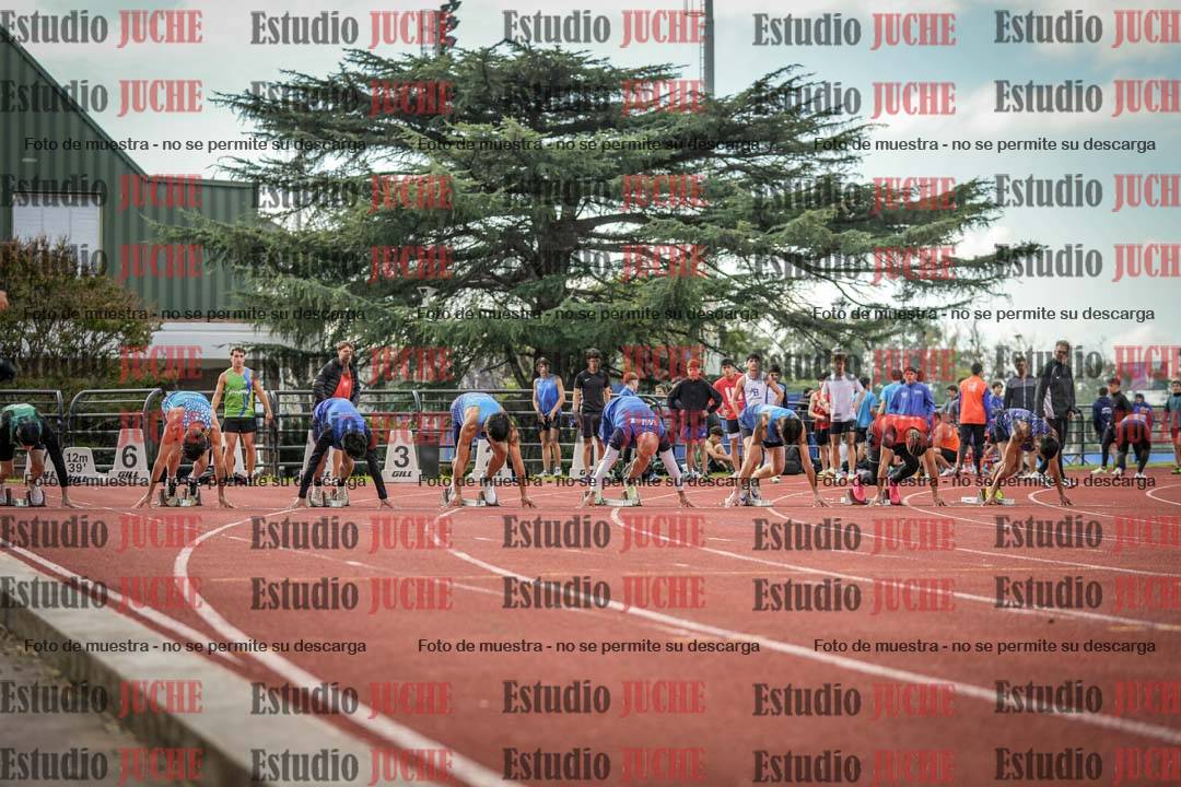 Fotos de los 100 m llanos de varones