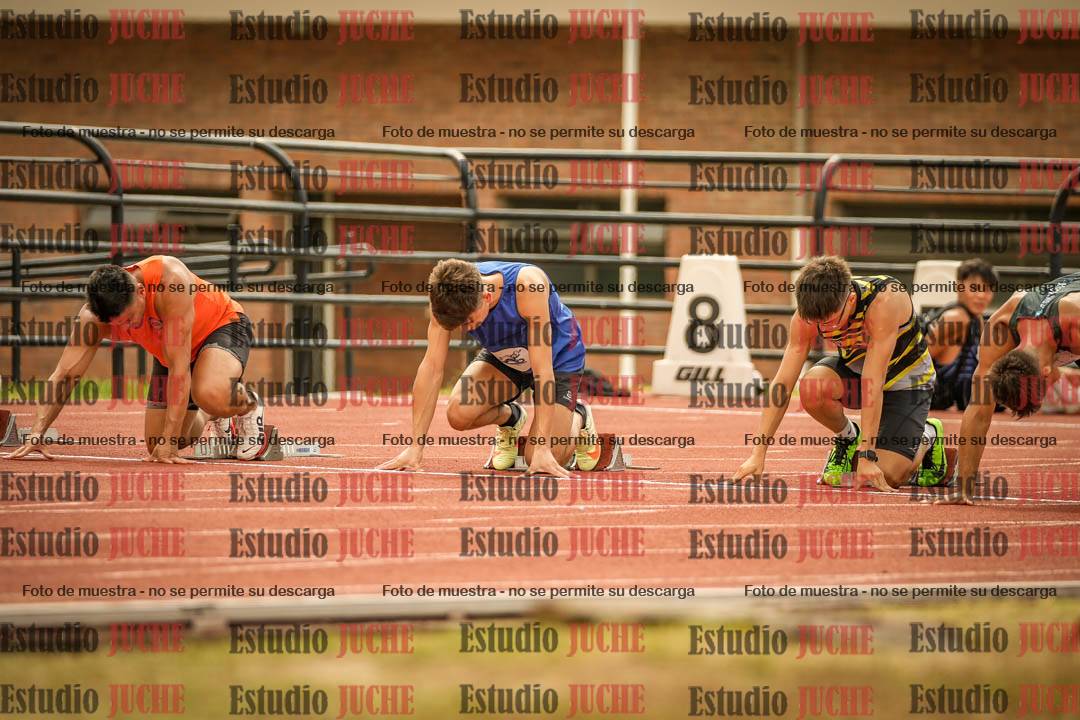 Fotos de los 100 m llanos de varones