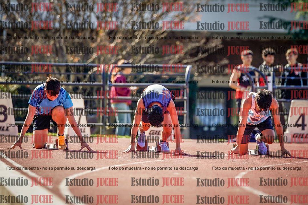 Fotos de los 100 m llanos de varones