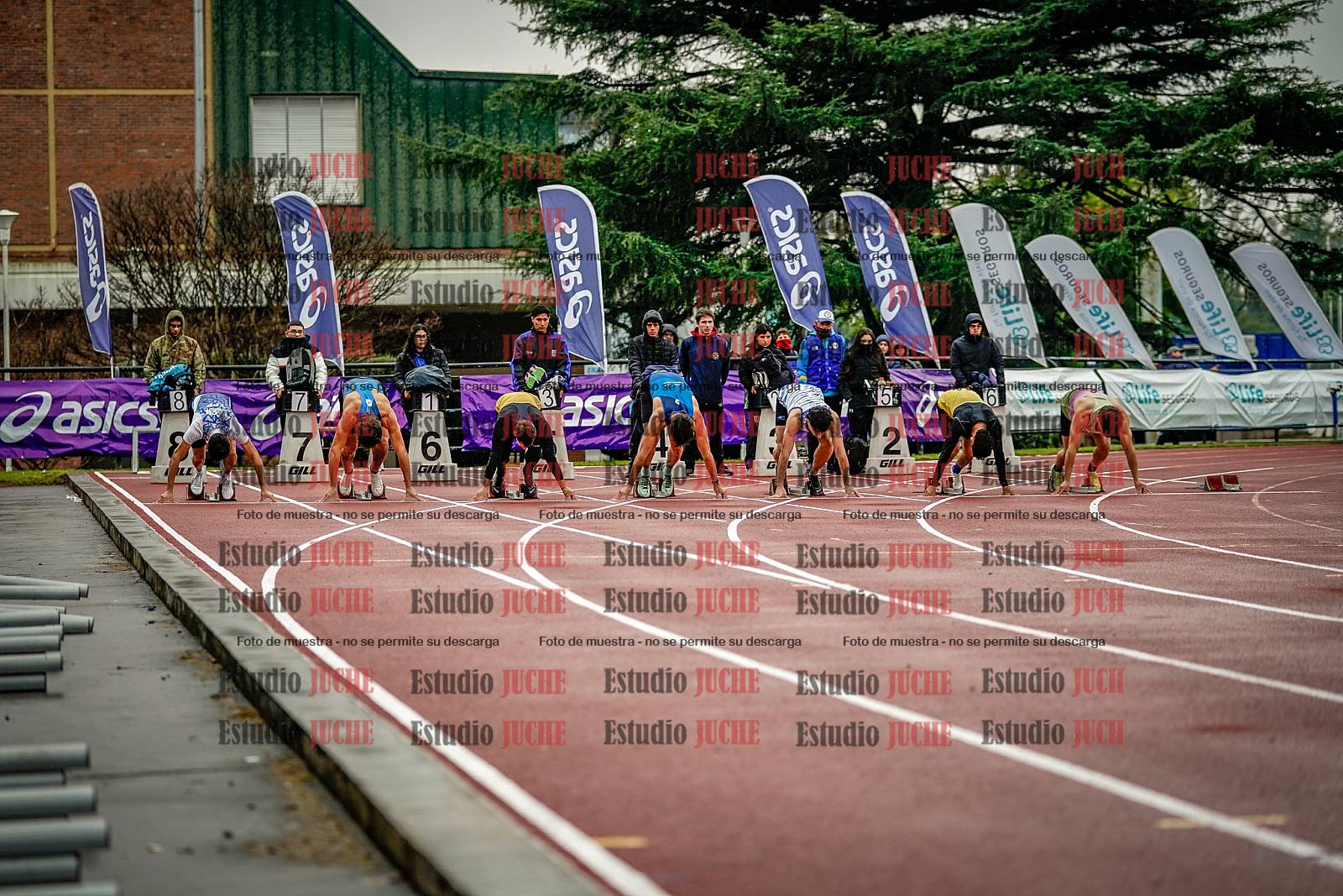 Fotos de los 100 m llanos de varones