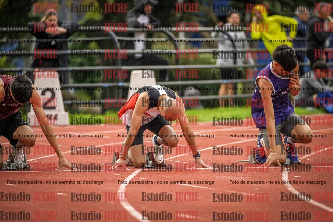 Fotos de los 100 m llanos de varones