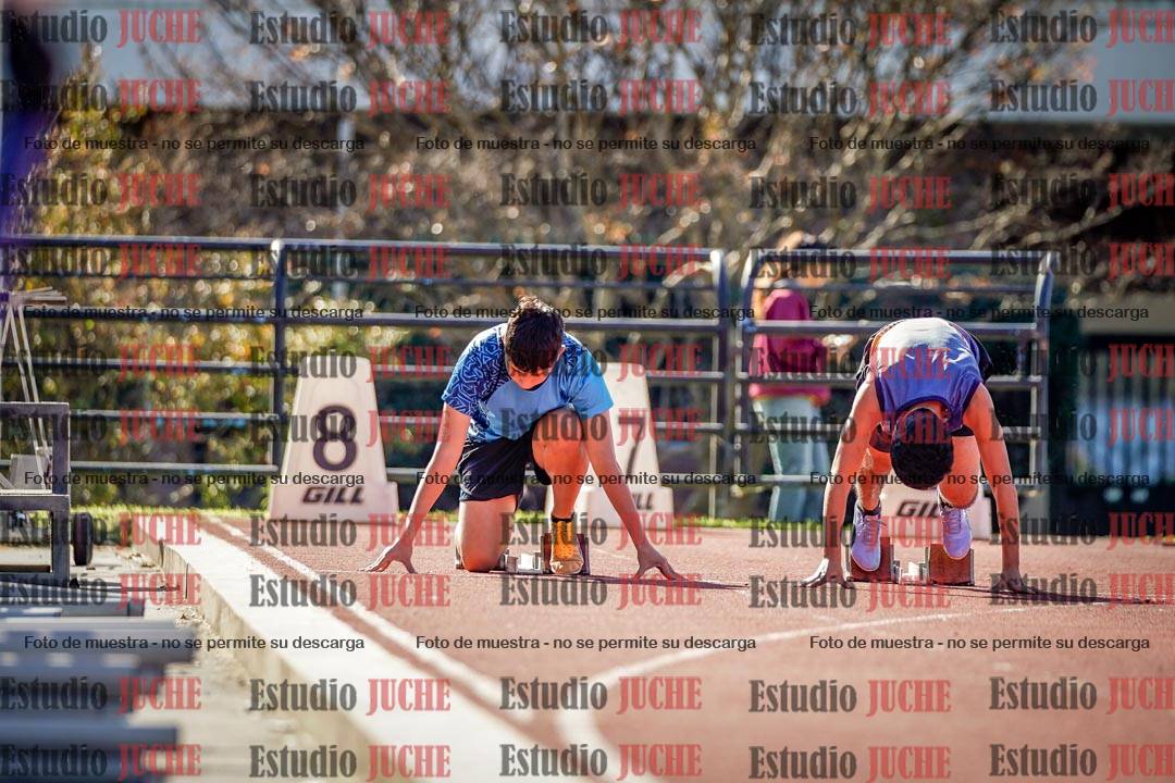 Fotos de los 100 m llanos de varones
