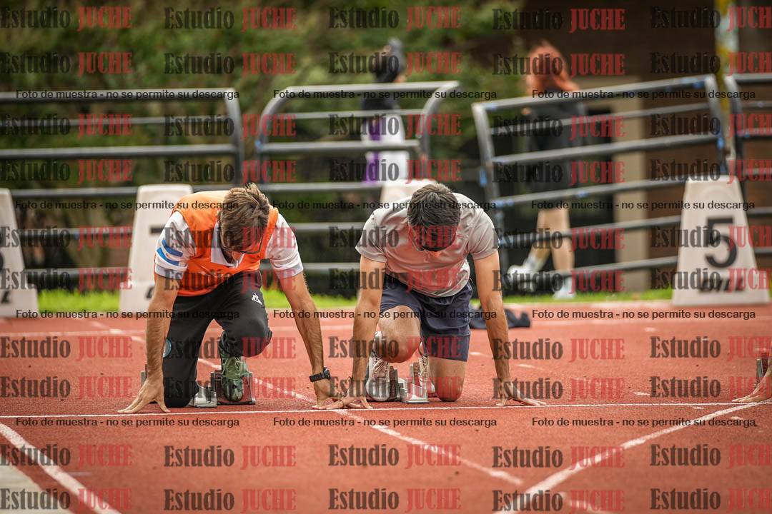 Fotos de los 100 m llanos de varones