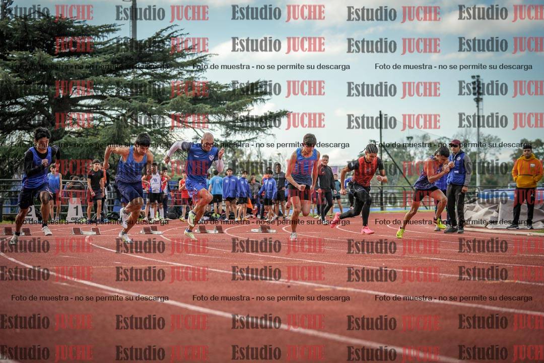 Fotos de los 100 m llanos de varones