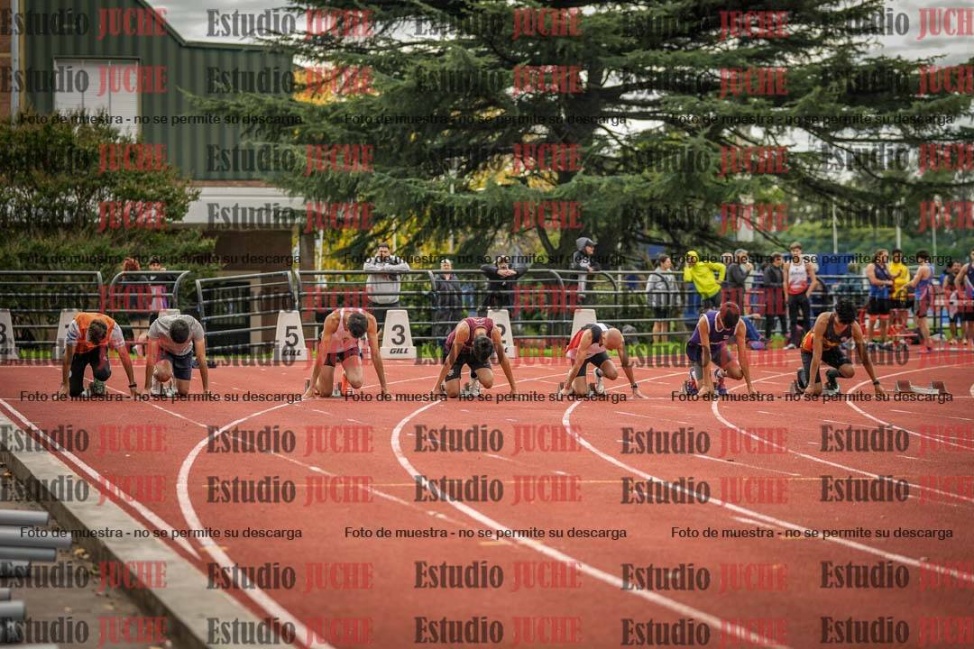 Fotos de los 100 m llanos de varones