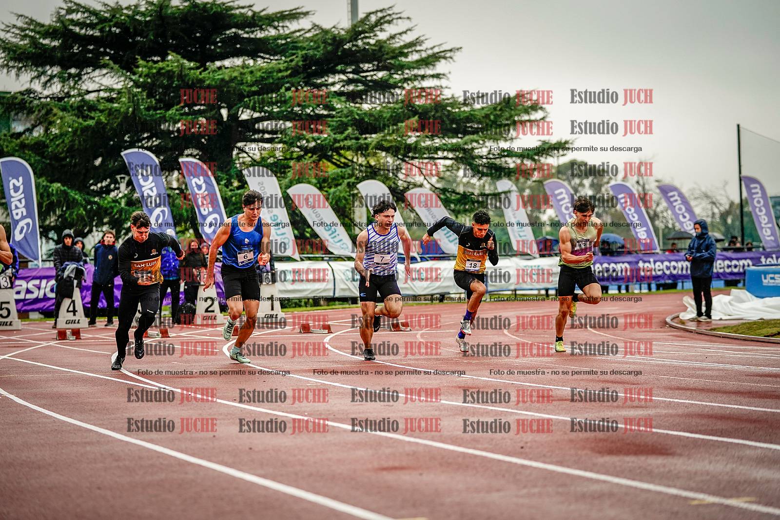 Fotos de los 100 m llanos de varones