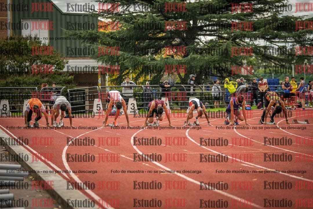 Fotos de los 100 m llanos de varones