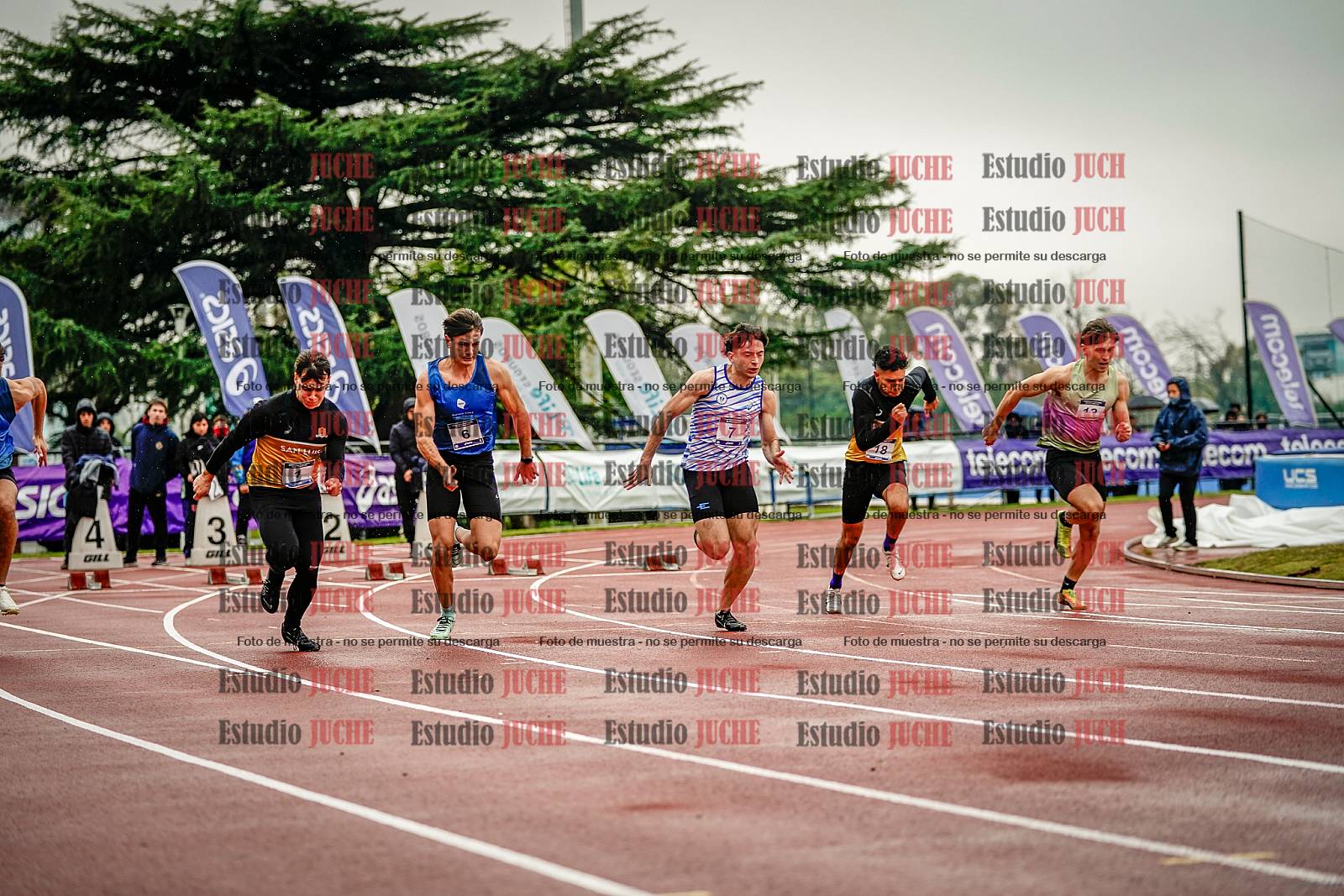 Fotos de los 100 m llanos de varones
