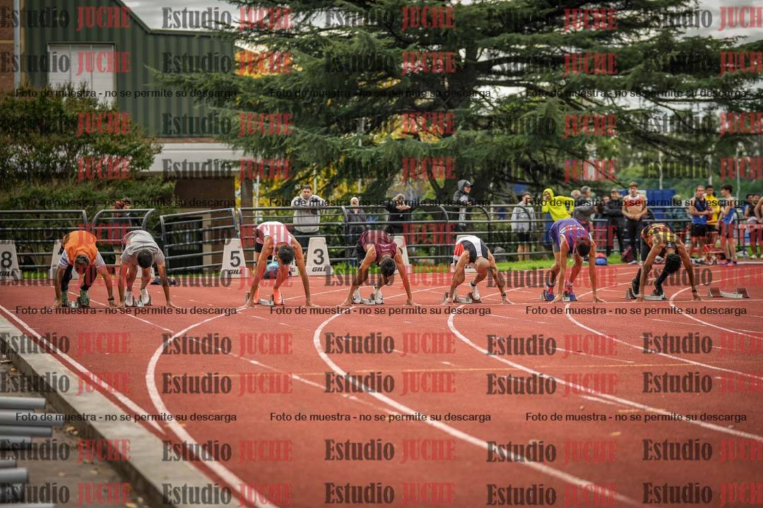 Fotos de los 100 m llanos de varones