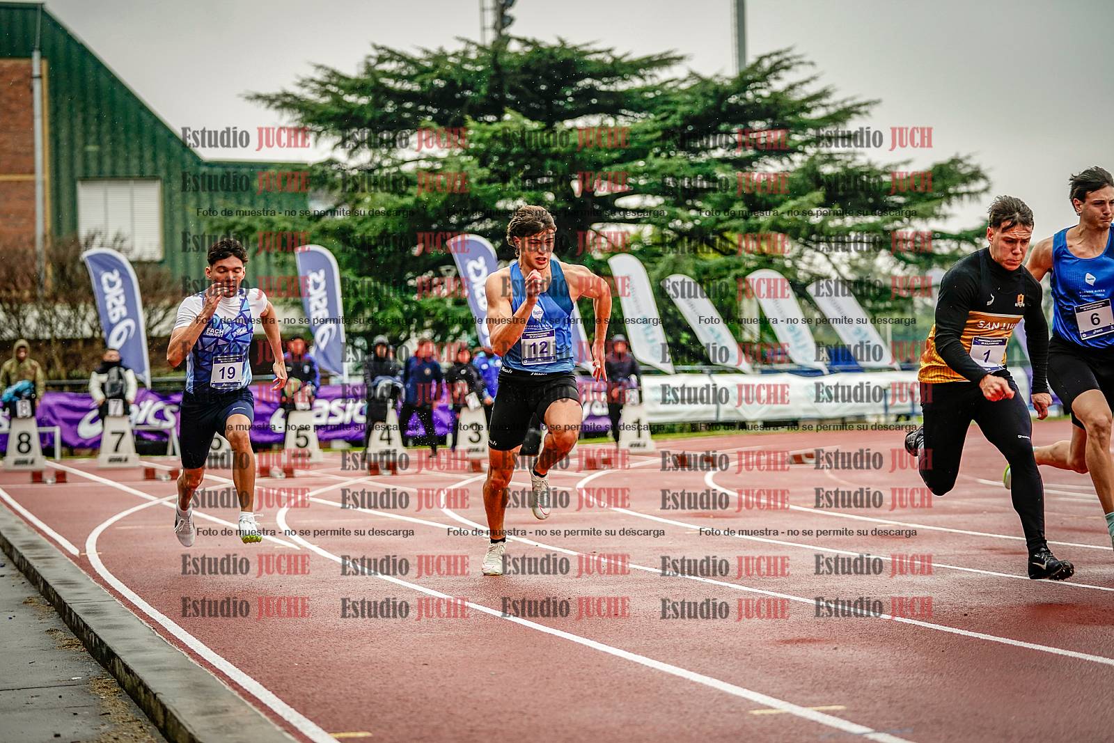 Fotos de los 100 m llanos de varones