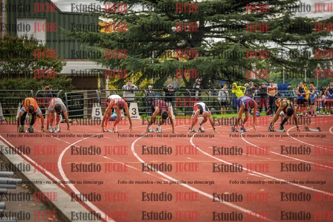 Fotos de los 100 m llanos de varones