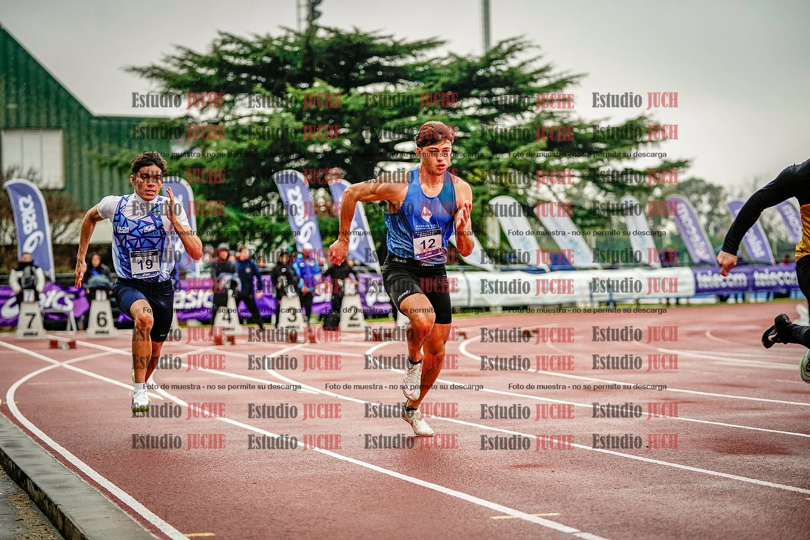 Fotos de los 100 m llanos de varones