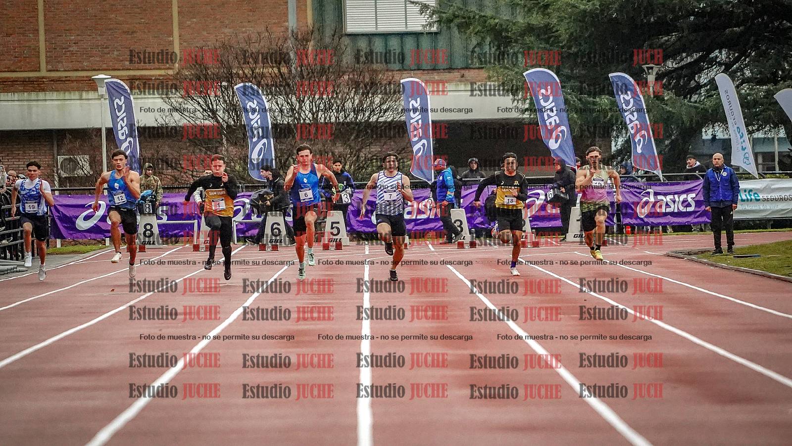 Fotos de los 100 m llanos de varones