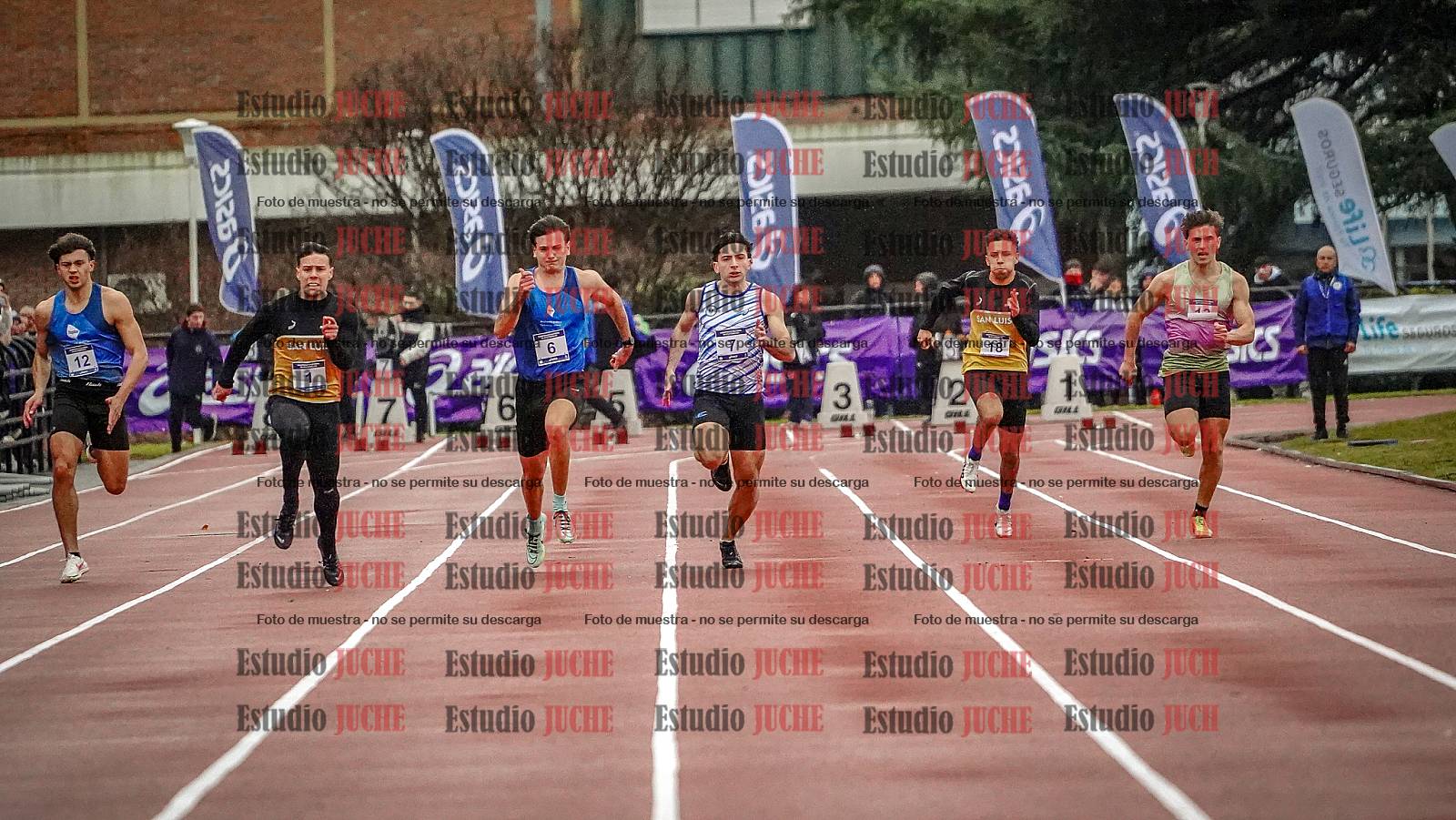 Fotos de los 100 m llanos de varones