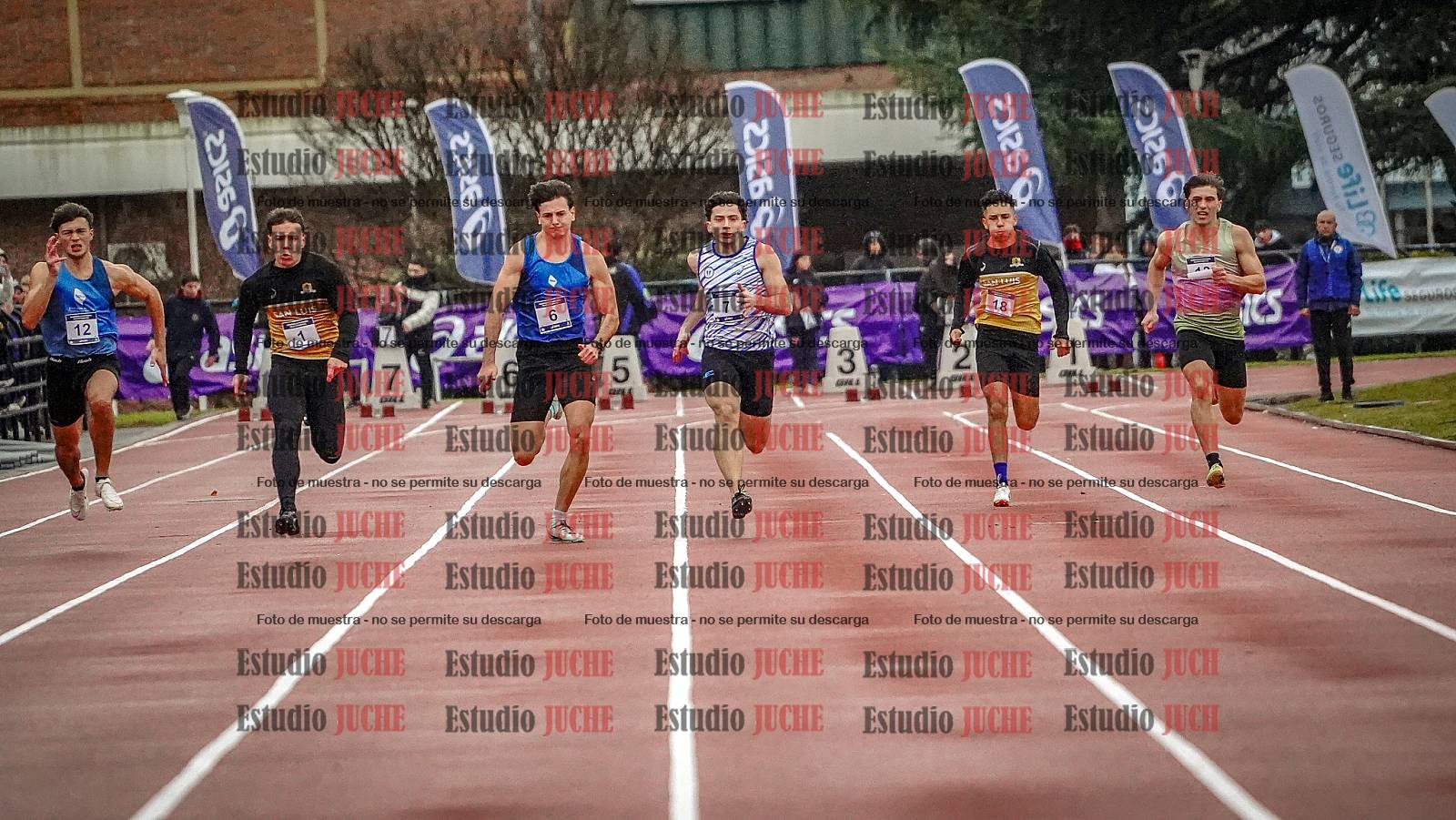Fotos de los 100 m llanos de varones