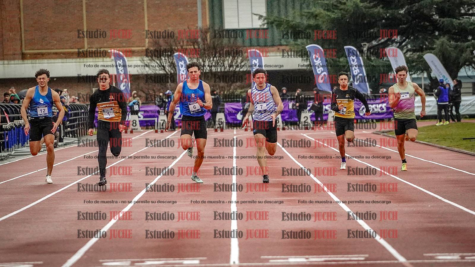 Fotos de los 100 m llanos de varones