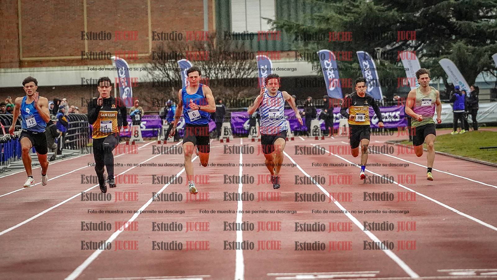 Fotos de los 100 m llanos de varones