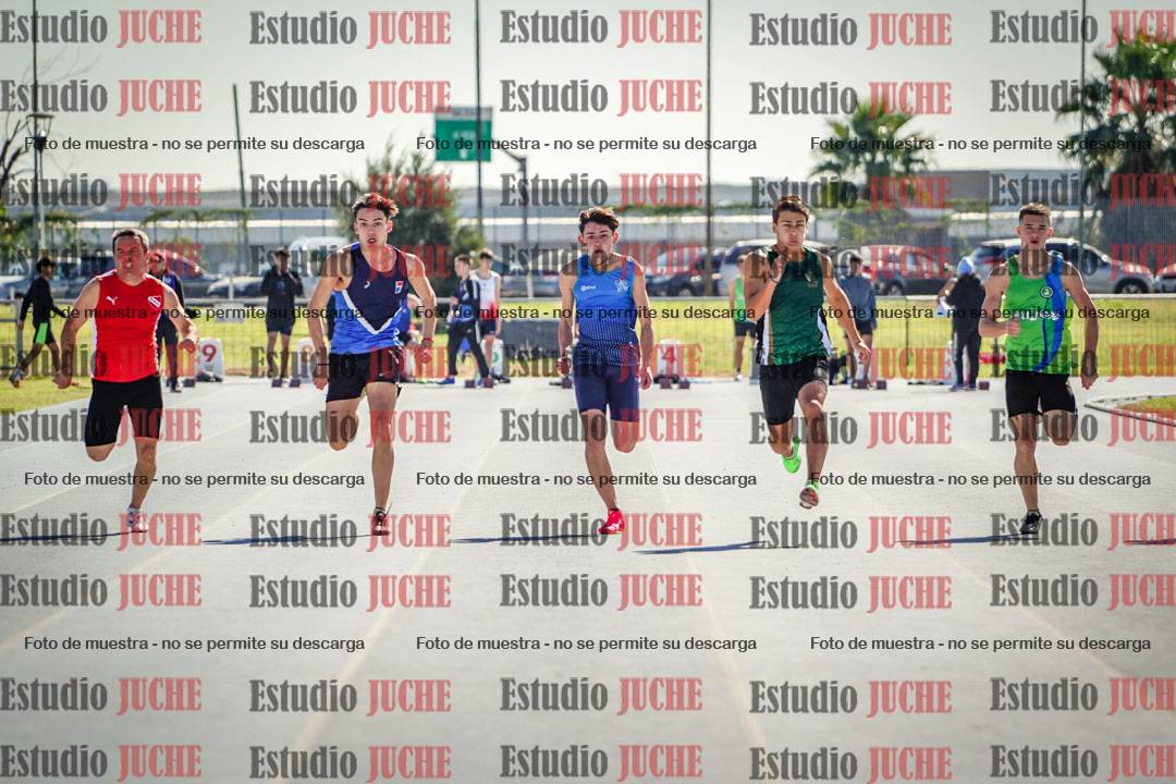 Fotos de los 100 m llanos de varones