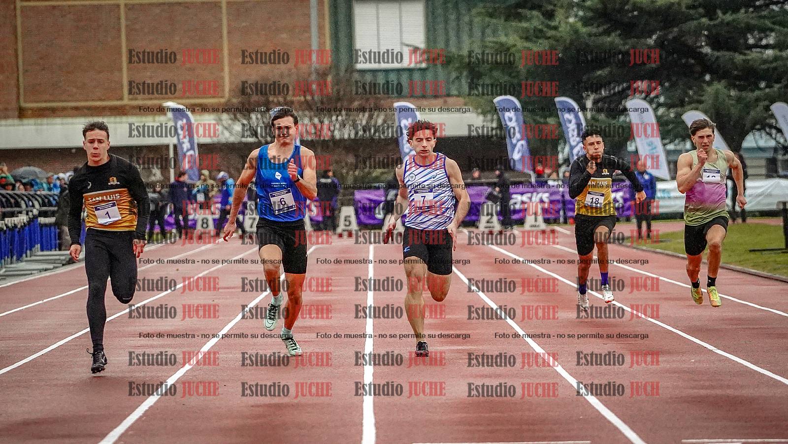 Fotos de los 100 m llanos de varones