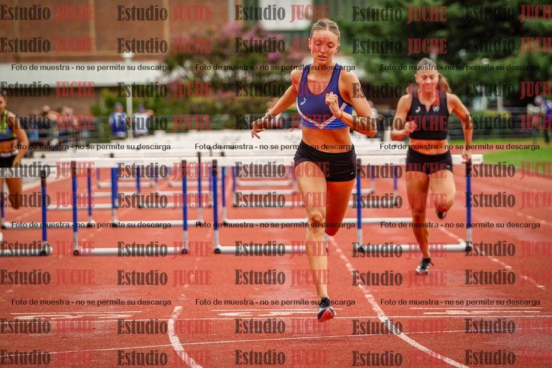 Fotos de los 100 m con vallas de mujeres